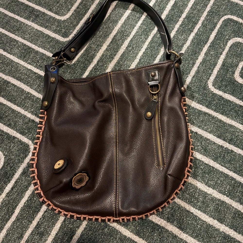 Brown Leather Shoulder Bag
